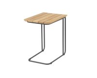 Stolik boczny ogrodowy wsuwany pod meble VERDI 4SO z blatem teak