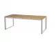 Stół ogrodowy aluminiowy HERITAGE 220 biały blat teak