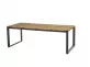 Stół ogrodowy aluminiowy HERITAGE 220 ciemnoszary blat teak