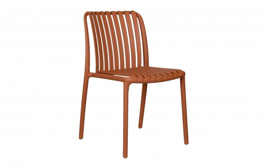 Krzesło COMO ogrodowe z polipropylenu bez podłokietników kolor ceglany – horeca Krzesło COMO ogrodowe z polipropylenu bez podłokietników kolor ceglany – horeca