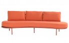 Sofa ogrodowa LUNA aluminium poduszki szerokość 200 cm kolor terracota