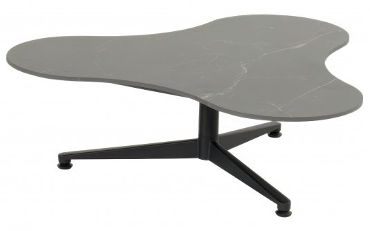 Stolik ogrodowy LUNA niski aluminium ceramika 86 × 92 × 29 cm kolor czarny Stolik ogrodowy LUNA niski aluminium ceramika 86 × 92 × 29 cm kolor czarny