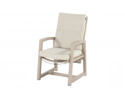 Krzesło ogrodowe GIO aluminium regulowane poduszka olefin szerokość 61 cm kolor jasnobezowy