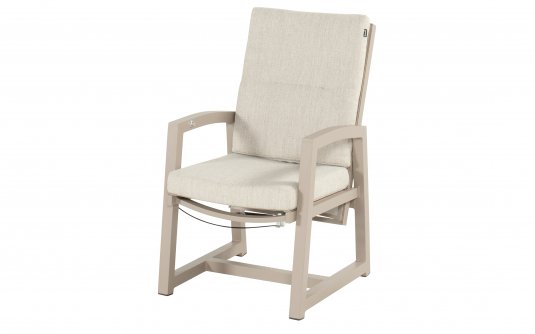 Krzesło ogrodowe GIO aluminium regulowane poduszka olefin szerokość 61 cm kolor jasnobezowy Krzesło ogrodowe GIO aluminium regulowane poduszka olefin szerokość 61 cm kolor jasnobezowy