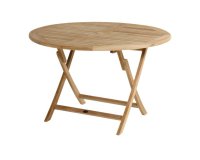 Okrągły stół SKAGEN Hartman teakowy Ø120 cm składany