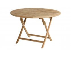 Okrągły stół SKAGEN Hartman teakowy Ø120 cm składany