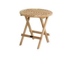 Stolik SKAGEN Ø50 Hartman teakowy składany okrągły 