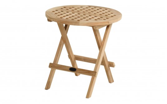 Stolik SKAGEN Ø50 Hartman teakowy składany okrągły Stolik SKAGEN Ø50 Hartman teakowy składany okrągły