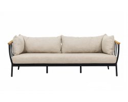 CONDOR sofa ogrodowa 3-osobowa z poduszkami BEE WETT® grafitowa