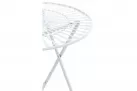 Okrągły stolik metaloplastyka 70 cm w stylu vintage TEGAL kolor BIAŁY