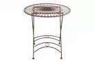 Okrągły stolik metaloplastyka 70 cm w stylu vintage TEGAL kolor BRĄZOWY ANTYCZNY