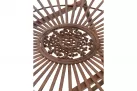 Okrągły stolik metaloplastyka 70 cm w stylu vintage TEGAL kolor BRĄZOWY ANTYCZNY