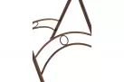 Okrągły stolik metaloplastyka 70 cm w stylu vintage TEGAL kolor BRĄZOWY ANTYCZNY