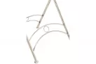 Okrągły stolik metaloplastyka 70 cm w stylu vintage TEGAL kolor KREMOWY ANTYCZNY