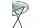 Okrągły stolik metaloplastyka 70 cm w stylu vintage TEGAL kolor ZIELONY PATYNA