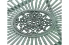 Okrągły stolik metaloplastyka 70 cm w stylu vintage TEGAL kolor ZIELONY PATYNA