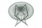 Okrągły stolik metaloplastyka 70 cm w stylu vintage TEGAL kolor ZIELONY PATYNA