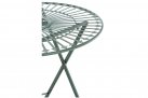 Okrągły stolik metaloplastyka 70 cm w stylu vintage TEGAL kolor ZIELONY PATYNA