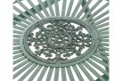 Okrągły stolik metaloplastyka 70 cm w stylu vintage TEGAL kolor ZIELONY PATYNA