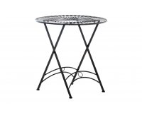 Okrągły stolik metaloplastyka 70 cm w stylu vintage TEGAL kolor BRĄZ