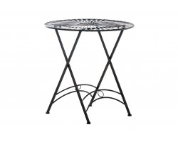 Okrągły stolik metaloplastyka 70 cm w stylu vintage TEGAL kolor BRĄZ