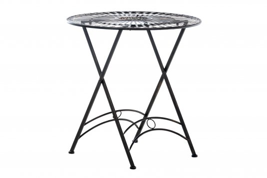 Okrągły stolik metaloplastyka 70 cm w stylu vintage TEGAL kolor BRĄZ