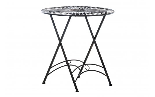 Okrągły stolik metaloplastyka 70 cm w stylu vintage TEGAL kolor BRĄZ Okrągły stolik metaloplastyka 70 cm w stylu vintage TEGAL kolor BRĄZ