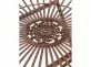 Okrągły stolik metaloplastyka 70 cm w stylu vintage TEGAL kolor BRĄZOWY ANTYCZNY