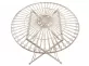 Okrągły stolik metaloplastyka 70 cm w stylu vintage TEGAL kolor KREMOWY ANTYCZNY