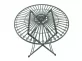Okrągły stolik metaloplastyka 70 cm w stylu vintage TEGAL kolor ZIELONY PATYNA
