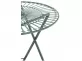 Okrągły stolik metaloplastyka 70 cm w stylu vintage TEGAL kolor ZIELONY PATYNA