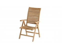 Fotel ogrodowy SUNDERLAND Hartman teakowy regulowany meble na taras i do ogrodu