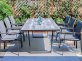 Meble ogrodowe stołowe aluminowe z 6 fotelami i stołem BUFFALO ciemnoszare