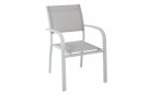 Sztaplowane krzesło ogrodowe aluminiowe białe VIAREGGIO 