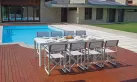 Biały rozkładany stół ogrodowy aluminiowy na taras 160-240 PORTOFERRAIO 