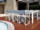 Biały rozkładany stół ogrodowy aluminiowy na taras 160-240 PORTOFERRAIO 