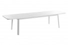Biały rozkładany stół ogrodowy aluminiowy Detroit 225-300 cm