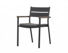 Krzesło MALIBU ciemnoszare ogrodowe aluminowe