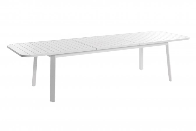 Biały rozkładany stół ogrodowy aluminiowy Detroit 225-300 cm Biały rozkładany stół ogrodowy aluminiowy Detroit 225-300 cm