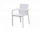 Krzesło NASHVILLE białe ogrodowe aluminowe