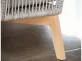 Meble wypoczynkowe ogrodowe NOA technorattan szarobeżowy nogi drewno teak 