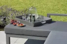 Meble ogrodowe aluminiowe TIMBER - sofa z szezlongiem na taras