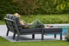 Meble ogrodowe aluminiowe TIMBER - sofa z szezlongiem na taras