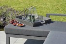 Meble ogrodowe aluminiowe TIMBER - sofa z szezlongiem na taras