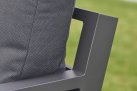 Meble ogrodowe aluminiowe TIMBER - sofa z szezlongiem na taras