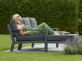 Meble ogrodowe aluminiowe TIMBER - sofa z szezlongiem na taras