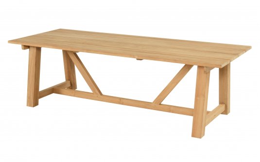 Stół ogrodowy FREMONT Hartman teakowy 246x100 cm meble ogrodowe i na taras Stół ogrodowy FREMONT Hartman teakowy 246x100 cm meble ogrodowe i na taras