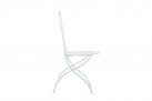 Metalowe składane krzesło retro SOMMATINO patynowane BIAŁE