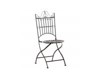 Metalowe składane krzesło retro SOMMATINO patynowane BRĄZ