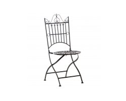 Metalowe składane krzesło retro SOMMATINO patynowane BRĄZ